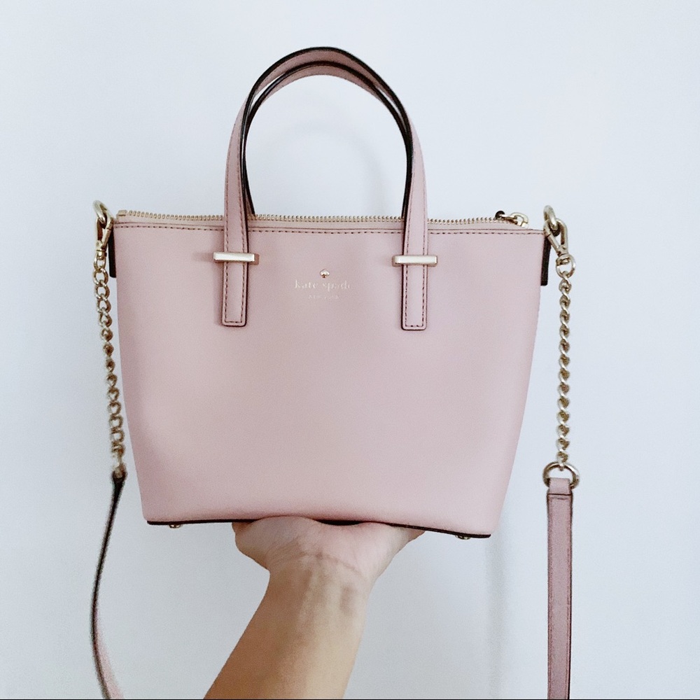 Baby pink Kate Spade Larchmont satchel
